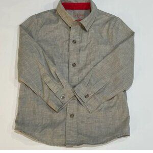 3/$15 Cat & Jack- Boys' Gray 4T Long Sleeve Button-up Shirt
